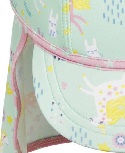 Playshoes Czapka letnia z ochroną UV dla niemowlaka – czapka z daszkiem dziecięca Jednorożec rozmiar 53 cm