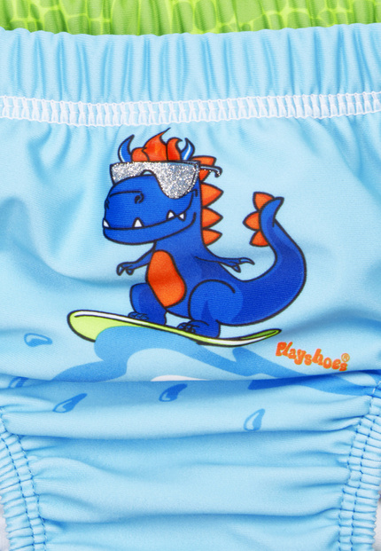 Playshoes Kąpielówki dla niemowlaka – kąpielówki dla dzieci Dinozaur niebieskie rozmiar 62/68
