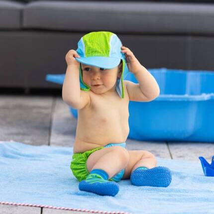 Playshoes Kąpielówki dla niemowlaka – kąpielówki dla dzieci Dinozaur niebieskie rozmiar 62/68