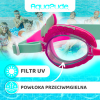 Aqua2ude Okulary do pływania dla dzieci nieparujące – okularki pływackie na basen Syrena turkusowe 3+