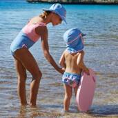 Playshoes Czapka letnia z ochroną UV dla niemowlaka – czapka z daszkiem dziecięca Krab rozmiar 51 cm