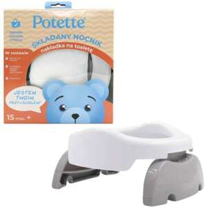 2w1 Potette Plus: Nocnik dla dziecka i nakładka na toaletę, biało-szary, Potette Plus