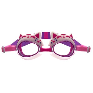 Aqua2ude Okulary do pływania dla dzieci nieparujące – okularki pływackie na basen Kotek różowy 3+