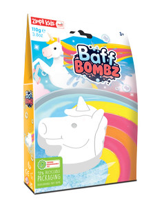 Jednorożec do kąpieli zmieniający kolor wody, Rainbow Baff Bombz, 3+, Zimpli Kids, OUTLET