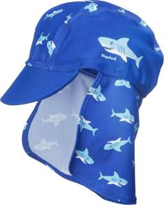 Playshoes Czapka letnia z ochroną UV dla niemowlaka – czapka z daszkiem dziecięca Rekin rozmiar 49 cm