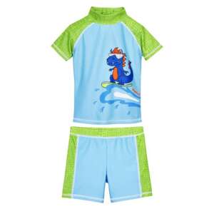 Playshoes Strój kąpielowy z filtrem UV dla dzieci – strój kąpielowy dwuczęściowy dla chłopca Dinozaur rozmiar 122/128