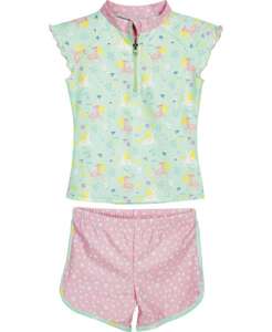 Playshoes Strój kąpielowy z filtrem UV dla dzieci – strój kąpielowy dwuczęściowy dla dziewczynki Jednorożec rozmiar 110/116