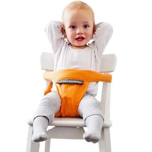 Szelki do krzesła do karmienia dla niemowlaka, Mini Chair, 6 m.+, pomarańczowe, Minimonkey