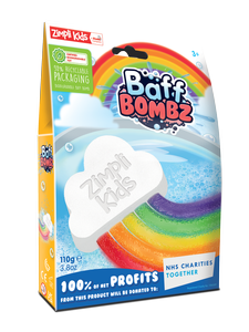 Tęczowa chmurka do kąpieli zmieniająca kolor wody, Rainbow Baff Bombz, 3+, Zimpli Kids