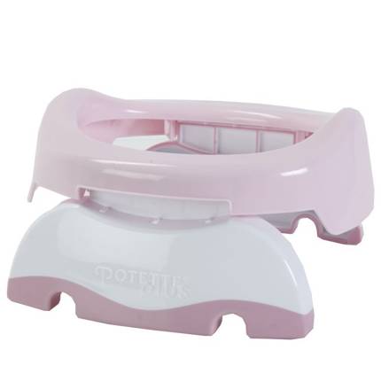 2w1 Potette Plus: Nocnik dla dziecka i nakładka na toaletę, różowo-biały, Potette Plus, OUTLET