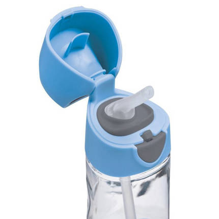 B.box Bidon dla dziecka - butelka na wodę ze słomką tritanowa 450 ml Blue Slate 