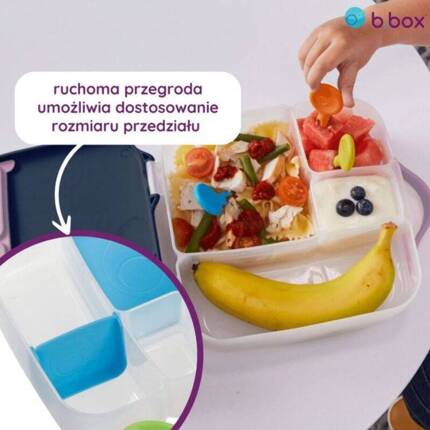 B.box Lunchbox dla dzieci do szkoły - szczelna śniadaniówka z przegródkami i wkładem chłodzącym Flamingo Fizz