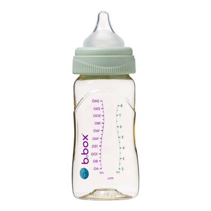 B.box butelka dla noworodka i niemowlaka do karmienia wykonana z PPSU 240 ml szałwia