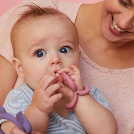 B.box gryzak logopedyczny dla dzieci i niemowląt na ząbkowanie  lisek piwonia