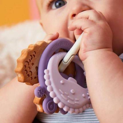 B.box gryzak logopedyczny dla dzieci i niemowląt na ząbkowanie  trio szałwia