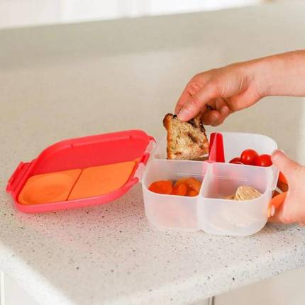 B.box lunchbox dla dzieci do szkoły - szczelna mini śniadaniówka z przegródkami Indigo Rose