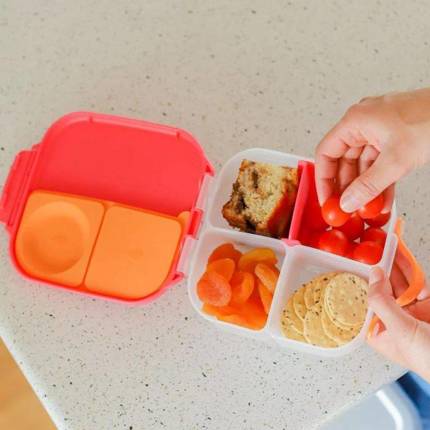 B.box lunchbox dla dzieci do szkoły - szczelna mini śniadaniówka z przegródkami Indigo Rose