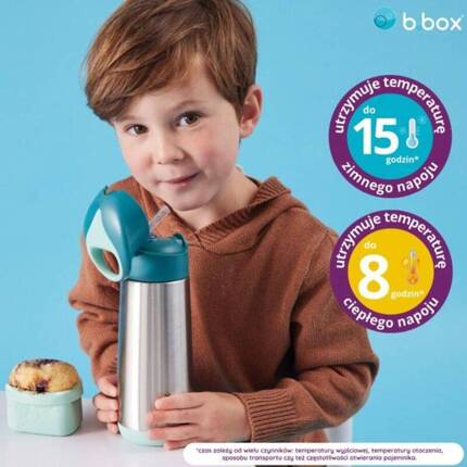 BB.box butelka termiczna - bidon dla dzieci ze słomką 500 ml  Blue Blaze