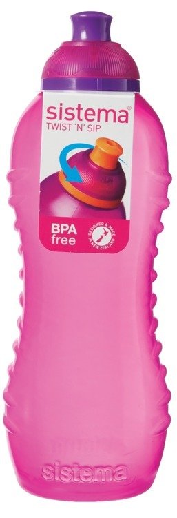 Butelka 460 ml, Squeeze, różowa, Sistema