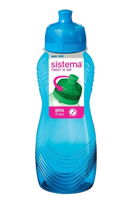 Butelka Wave 600 ml, niebieska, Sistema