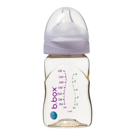 Butelka b.box ze smoczkiem do karmienia niemowląt wykonana z PPSU, piwonia, 180 ml