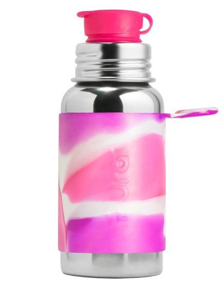 Butelka stalowa Big Mouth® Sport 550 ml, różowa swirl, Pura