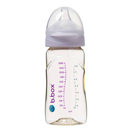Butelka ze smoczkiem do karmienia niemowląt wykonana z PPSU, 240 ml, piwonia, b.box