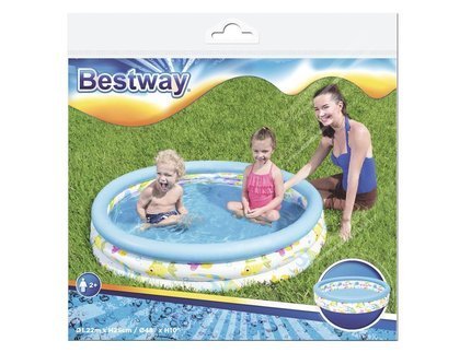 Dmuchany basenik dla dzieci, Rybki, 122x25cm, Bestway