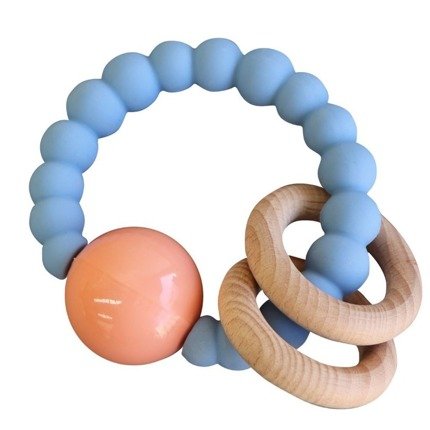 Grzechotka gryzak sensoryczny dla niemowlaka chmurka niebieska Jellystone Design