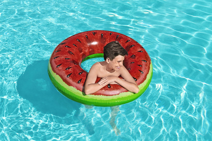 Kółko do pływania dla dzieci, arbuz, 119/116 cm, 12+, Summer Fruit, Bestway