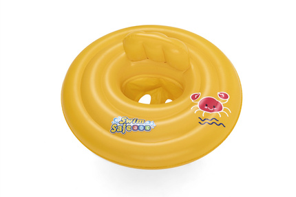 Koło do pływania z siedziskiem, żółte,  0-1 l., 64 cm, Triple Ring Baby Seat Step A, Bestway