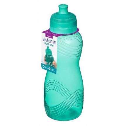 Kolorowa butelka Sistema Wave 600 ml, morska, Sistema