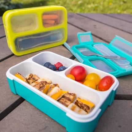 Lunchbox z widelcem Bentö, niebieski, bblüv
