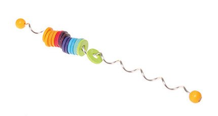 Metalowa Mini Spirala z krążkami, kolorowa, 3+, Grimm's