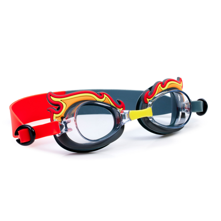 Okulary do pływania Aqua2ude, Płomienie, szaro-czerwone, Bling2o, OUTLET