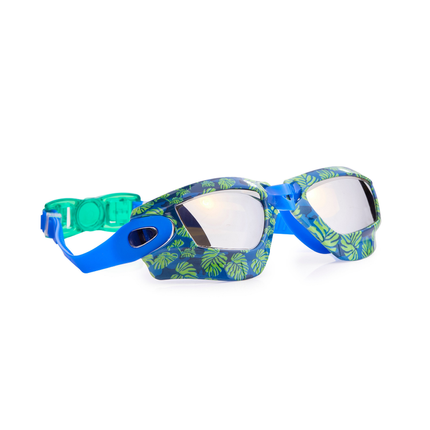 Okulary do pływania dla dzieci Las deszczowy niebiesko-zielone Bling2o