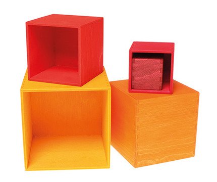 Pudełka, 5 szt., pomarańczowe, 0+, Grimm's