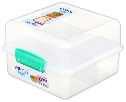Pudełko śniadaniowe Lunch Cube To Go 1,4l,  morski, Sistema