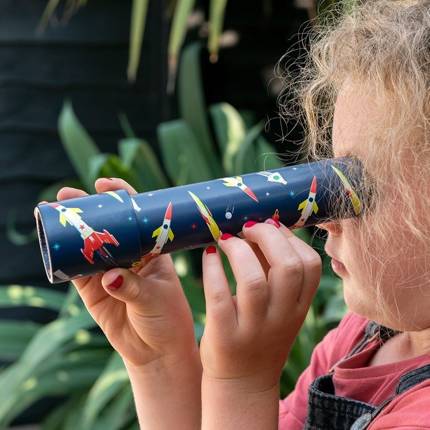 Rex London Kalejdoskop dla dzieci - zabawka optyczna z kolorowymi szkiełkami 3+ Kosmos
