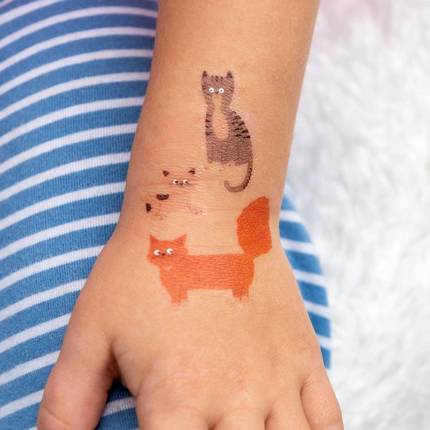 Rex London Tatuaże zmywalne dla dzieci - studio tatuaży dla dzieci 3+ Koty