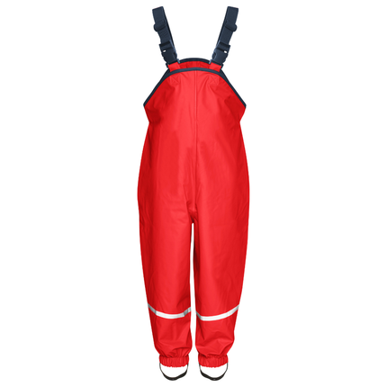 Spodnie przeciwdeszczowe z podszewką polaru, ocieplone, rozm. 98, czerwone, Playshoes