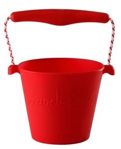 Zwijane wiaderko silikonowe Scrunch-bucket red