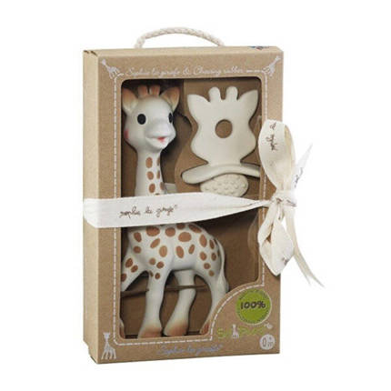 Żyrafa Sophie z gryzakiem, zestaw So’Pure, gryzaki dla niemowląt, Vulli 