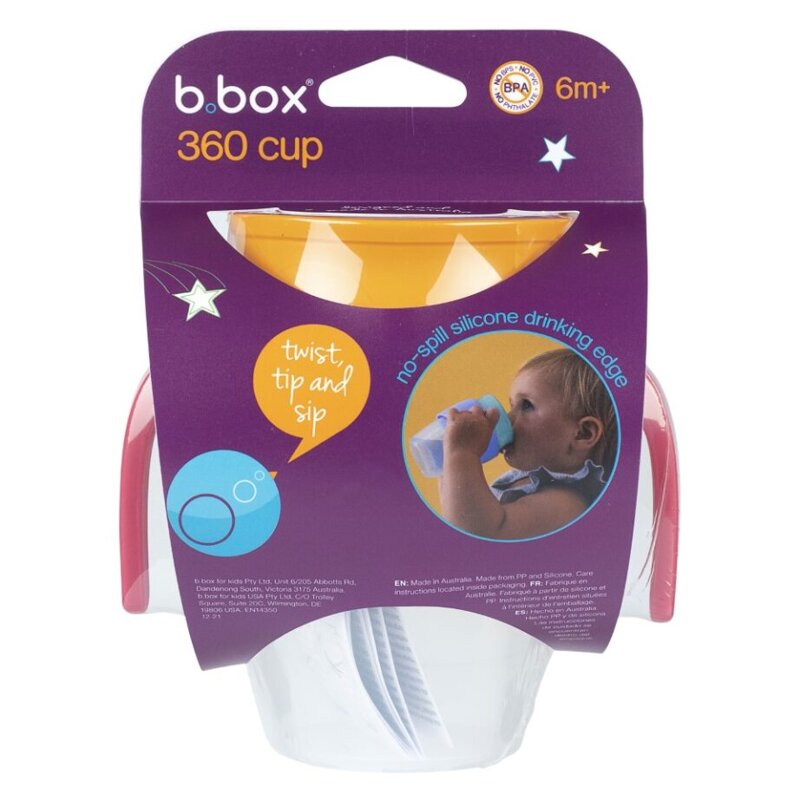 b.box Kubek 360 do nauki picia dla dzieci, strawberry shake, OUTLET