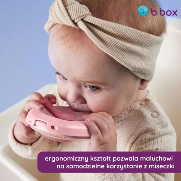 b.box fill+feed Silikonowa miseczka z pokrywką do karmienia niemowląt i dzieci lullaby błękit