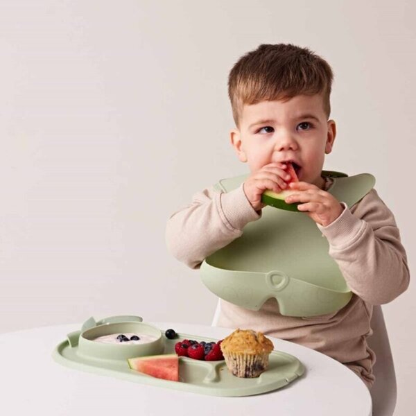 b.box roll + go Zwijana mata BLW do nauki samodzielnego jedzenia dla dzieci szałwia, OUTLET