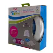 2w1 Potette Plus: Nocnik dla dziecka i nakładka na toaletę, biało-niebieski, Potette Plus OUTLET