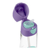 B.box Bidon dla dziecka - butelka na wodę ze słomką tritanowa 450 ml Lilac Pop