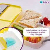 B.box Lunchbox dla dzieci do szkoły - szczelna śniadaniówka z przegródkami i wkładem chłodzącym Blue Blaze