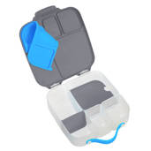 B.box Lunchbox dla dzieci do szkoły - szczelna śniadaniówka z przegródkami i wkładem chłodzącym Blue Slate